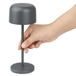 Lampe de table avec abat-jour rond Olympia Lucca grise 200mm — HZ203