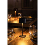 Lampe de table avec abat-jour carré Olympia Lucca noire 200mm — HZ204