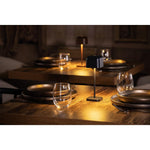 Lampe de table avec abat-jour carré Olympia Lucca noire 200mm — HZ204