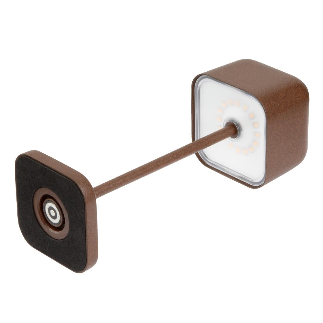Lampe de table avec abat-jour carré Olympia Lucca marron 200mm — HZ205