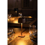 Lampe de table avec abat-jour carré Olympia Lucca marron 200mm — HZ205