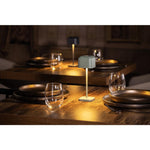 Lampe de table avec abat-jour carré Olympia Lucca verte 200mm — HZ206