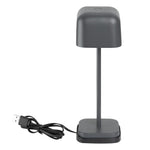 Lampe de table avec abat-jour carré Olympia Lucca grise 200mm — HZ207