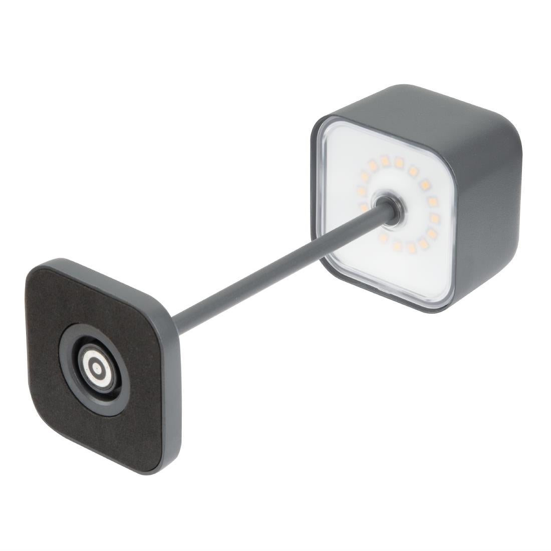 Lampe de table avec abat-jour carré Olympia Lucca grise 200mm — HZ207