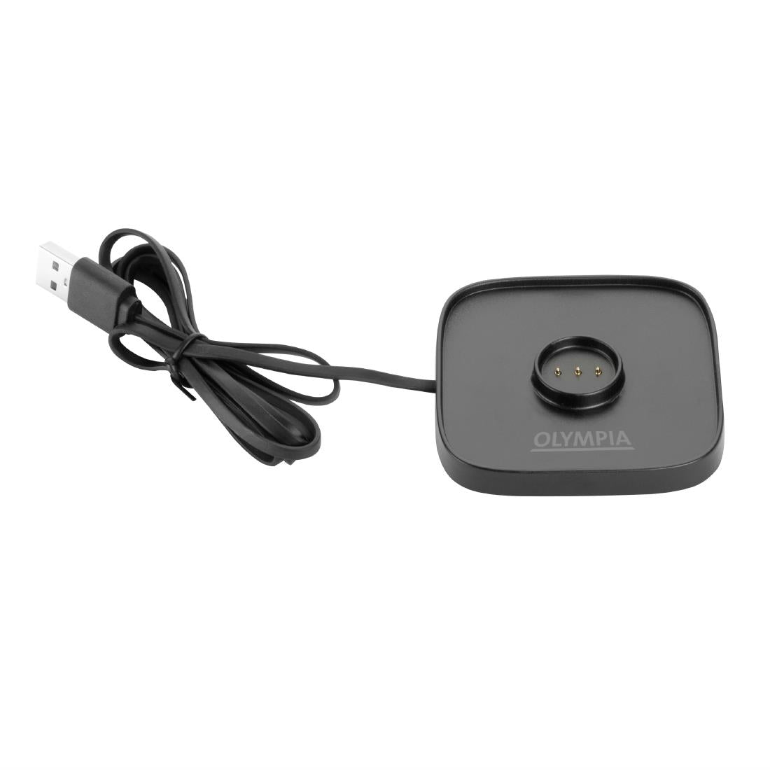 Lampe de table avec abat-jour carré Olympia Lucca grise 200mm — HZ207