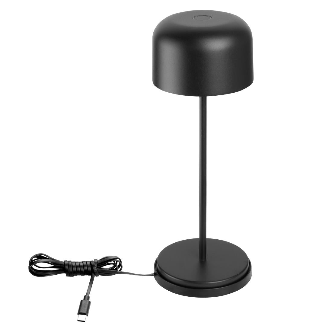 Lampe de table avec abat-jour rond Olympia Lucca noire 300mm — HZ208