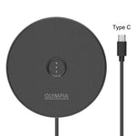 Lampe de table avec abat-jour rond Olympia Lucca noire 300mm — HZ208