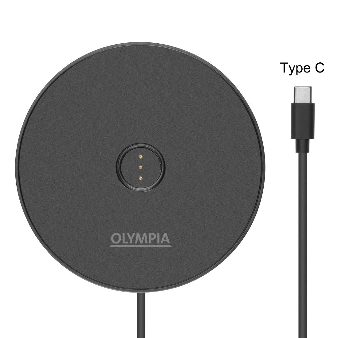 Lampe de table avec abat-jour rond Olympia Lucca noire 300mm — HZ208