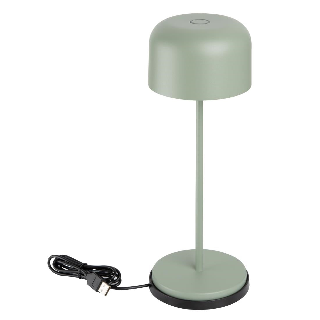 Lampe de table avec abat-jour rond Olympia Lucca verte 300mm — HZ210