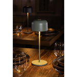 Lampe de table avec abat-jour rond Olympia Lucca verte 300mm — HZ210