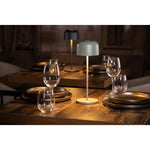 Lampe de table avec abat-jour rond Olympia Lucca verte 300mm — HZ210