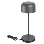 Lampe de table avec abat-jour rond Olympia Lucca grise 300mm — HZ211