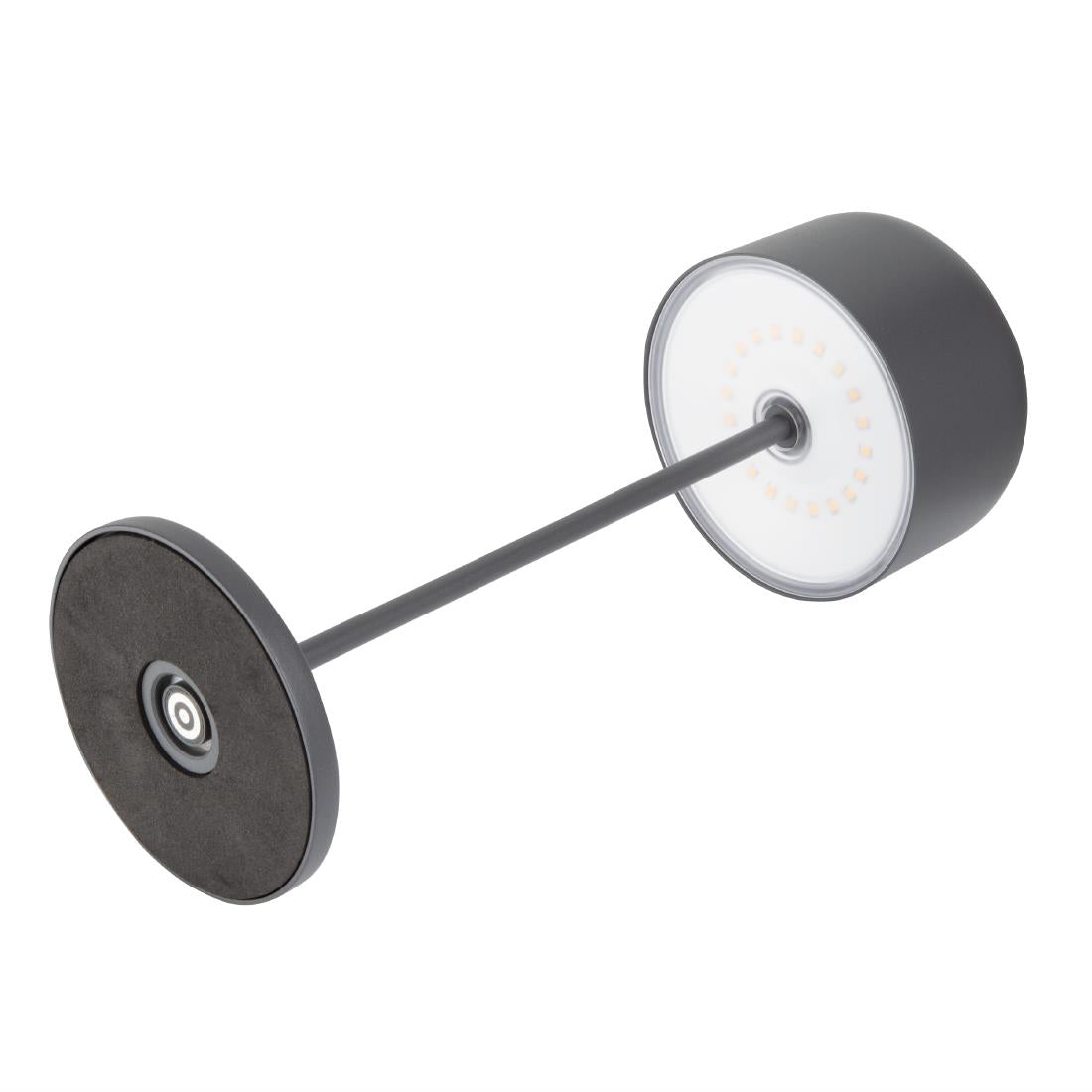 Lampe de table avec abat-jour rond Olympia Lucca grise 300mm — HZ211