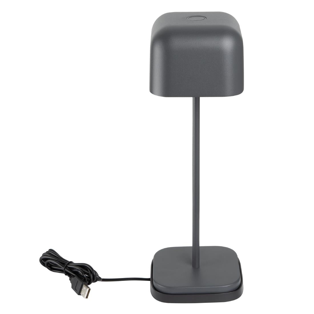 Lampe de table avec abat-jour carré Olympia Lucca grise 300mm — HZ215