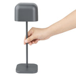 Lampe de table avec abat-jour carré Olympia Lucca grise 300mm — HZ215