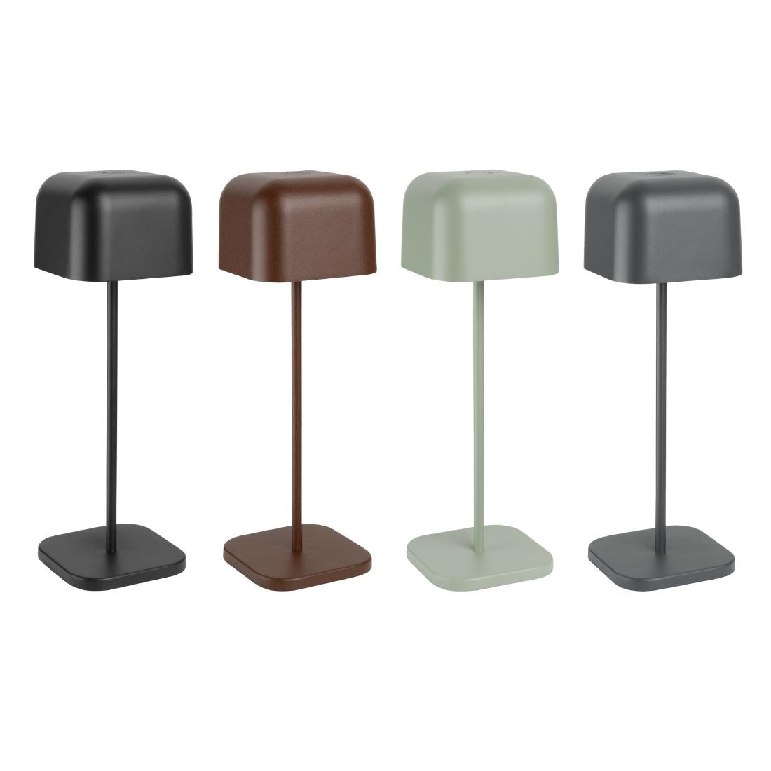 Lampe de table avec abat-jour carré Olympia Lucca grise 300mm — HZ215