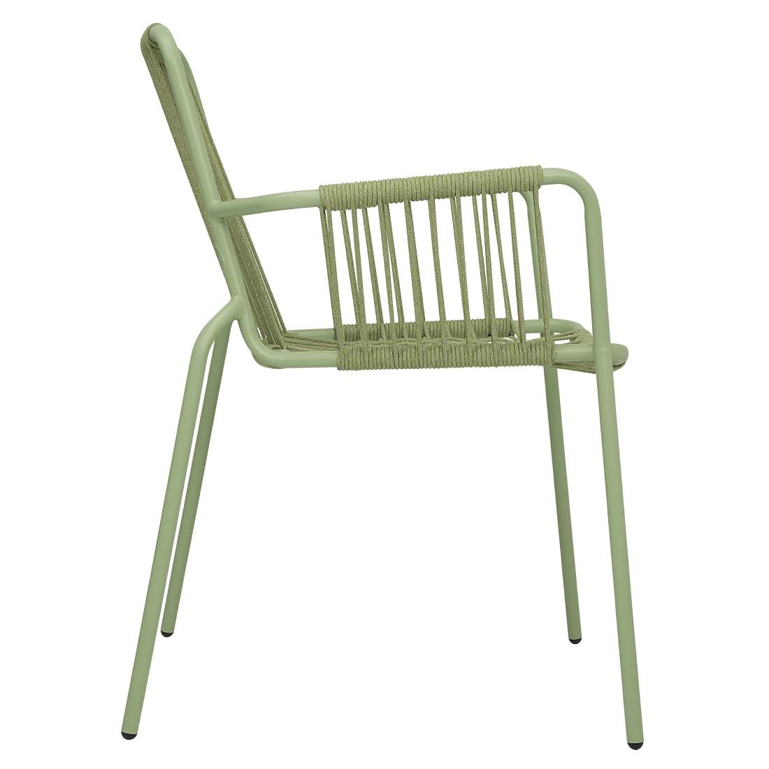 Fauteuils design corde Bolero Melbourne vert clair (lot de 4) — HZ219