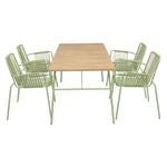 Fauteuils design corde Bolero Melbourne vert clair (lot de 4) — HZ219