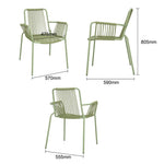 Fauteuils design corde Bolero Melbourne vert clair (lot de 4) — HZ219