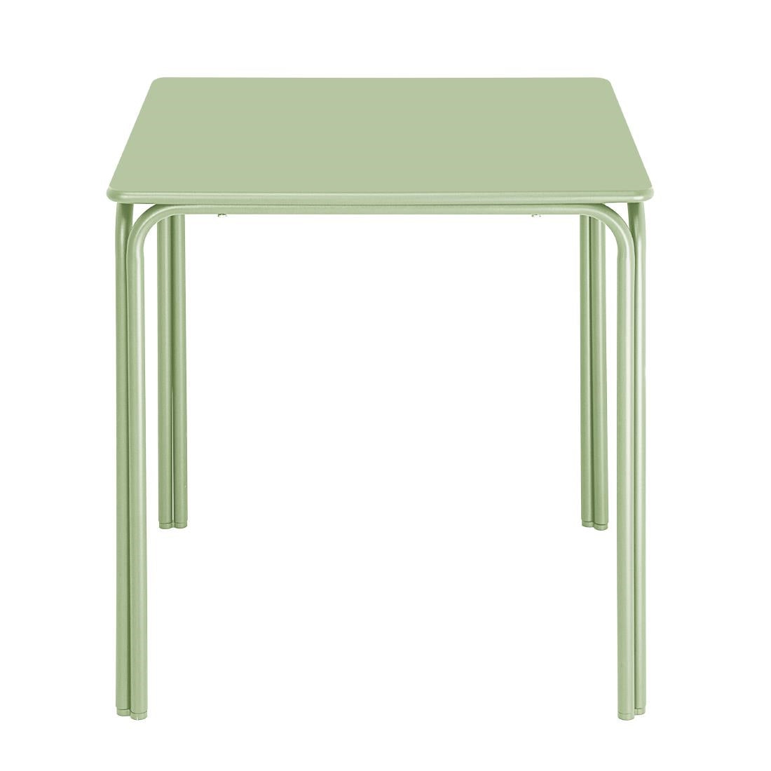 Table carrée en acier Bolero Adeline 700mm vert clair — HZ357