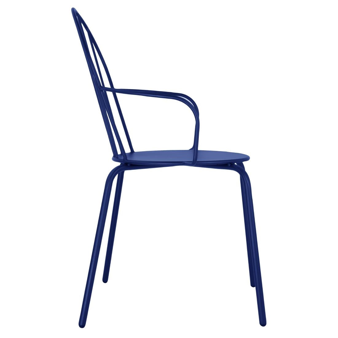 Fauteuils Bolero Adeline bleu marine (lot de 4) — HZ359