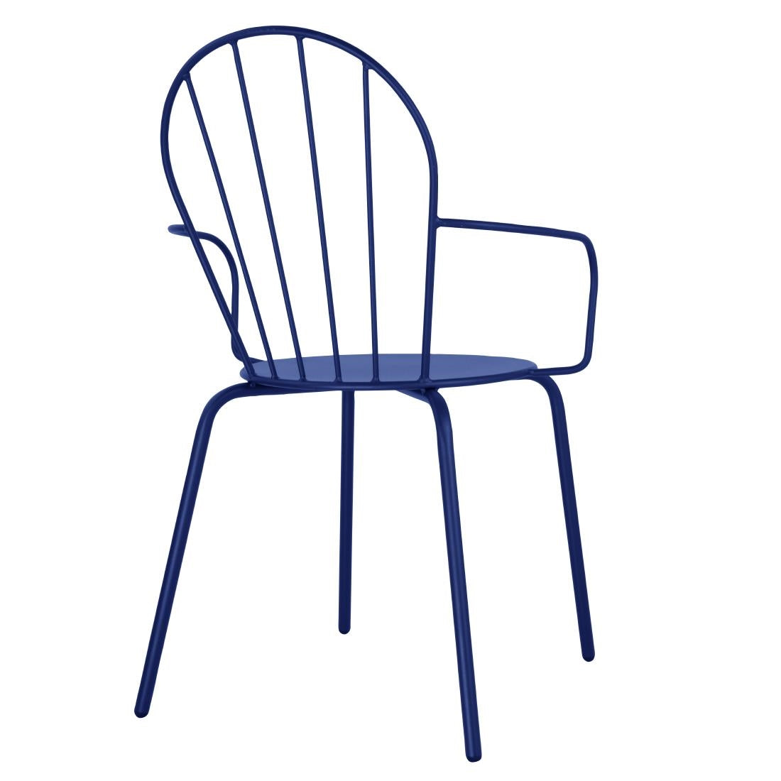 Fauteuils Bolero Adeline bleu marine (lot de 4) — HZ359