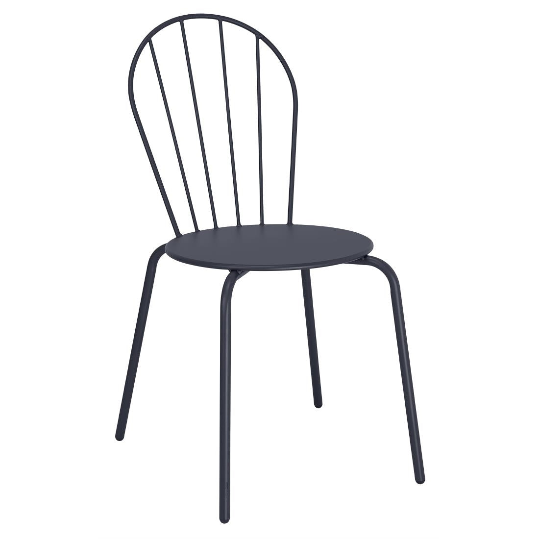 Chaises Bolero Adeline bleu ardoise (lot de 4) — HZ361