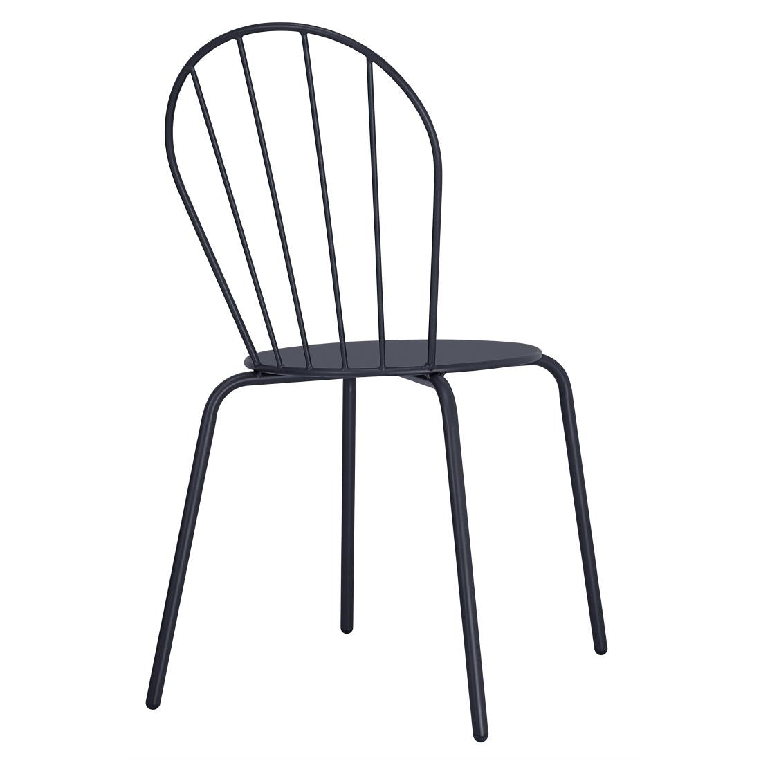 Chaises Bolero Adeline bleu ardoise (lot de 4) — HZ361