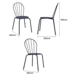Chaises Bolero Adeline bleu ardoise (lot de 4) — HZ361