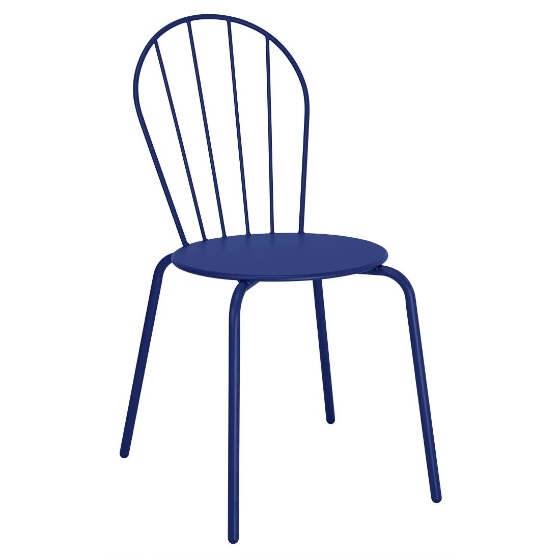 Chaises Bolero Adeline bleu marine (lot de 4) — HZ362