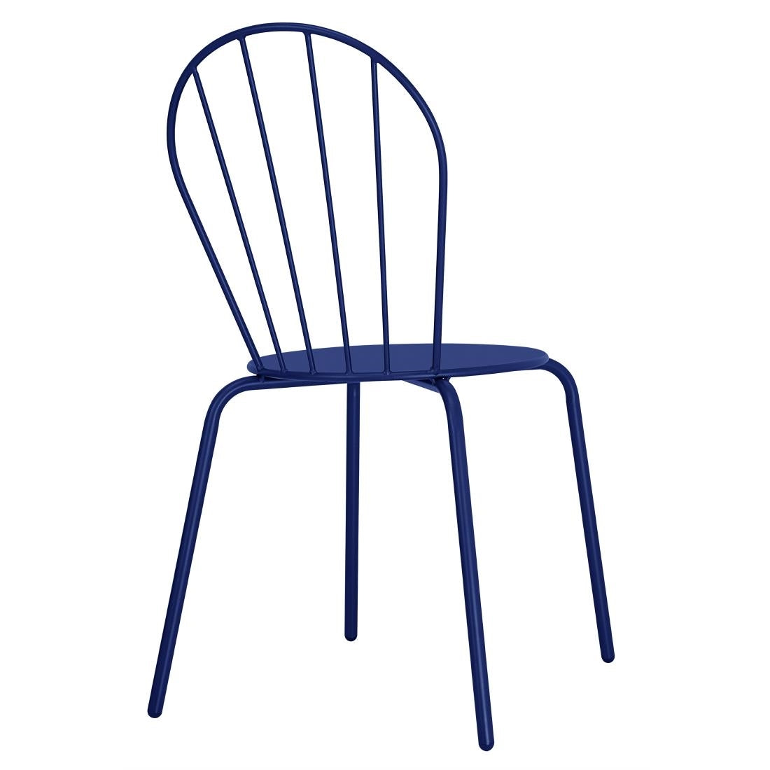 Chaises Bolero Adeline bleu marine (lot de 4) — HZ362