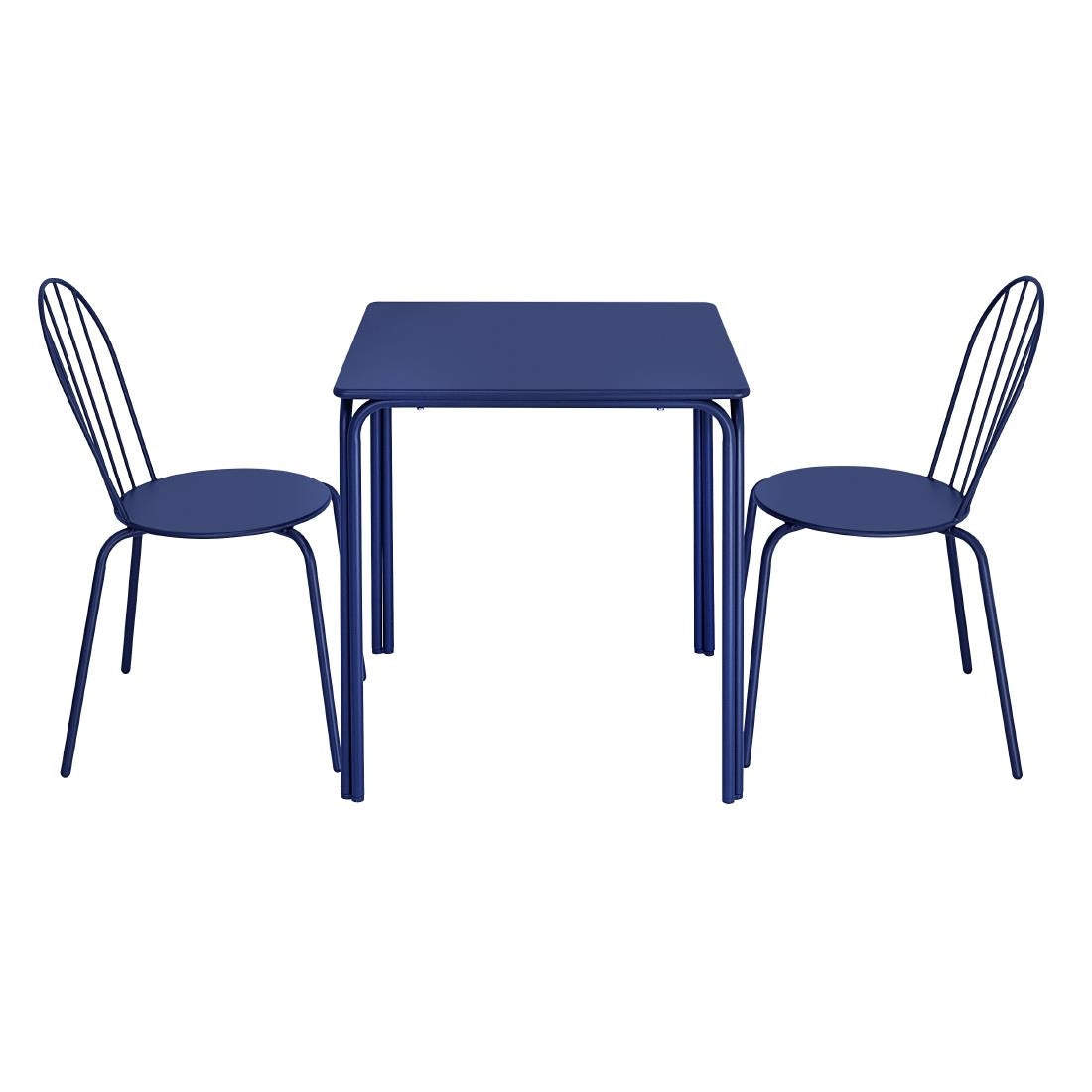 Chaises Bolero Adeline bleu marine (lot de 4) — HZ362