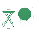 Table ronde de terrasse Bolero Perth verte 600mm — HZ367