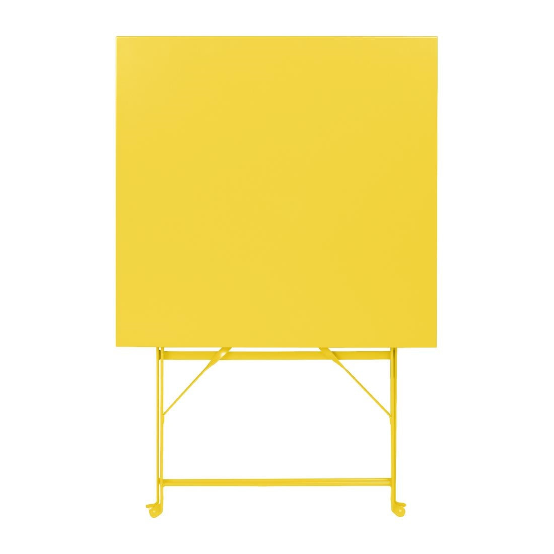 Table carrée de terrasse Bolero Perth jaune 600mm — HZ368
