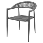 Fauteuils d'extérieur en rotin PE tressé Bolero Eden anthracite (lot de 4) — HZ590