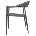 Fauteuils d'extérieur en rotin PE tressé Bolero Eden anthracite (lot de 4) — HZ590