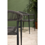 Fauteuils d'extérieur en rotin PE tressé Bolero Eden anthracite (lot de 4) — HZ590