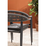 Fauteuils d'extérieur en rotin PE tressé Bolero Eden anthracite (lot de 4) — HZ590