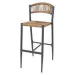 Tabourets de bar d'extérieur en rotin PE tressé Bolero Eden naturels (lot de 2) — HZ594