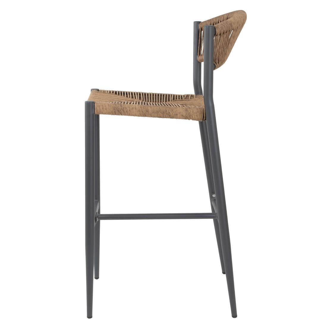 Tabourets de bar d'extérieur en rotin PE tressé Bolero Eden naturels (lot de 2) — HZ594