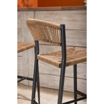 Tabourets de bar d'extérieur en rotin PE tressé Bolero Eden naturels (lot de 2) — HZ594