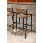 Tabourets de bar d'extérieur en rotin PE tressé Bolero Eden naturels (lot de 2) — HZ594