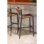 Tabourets de bar d'extérieur en rotin PE tressé Bolero Eden naturels (lot de 2) — HZ594
