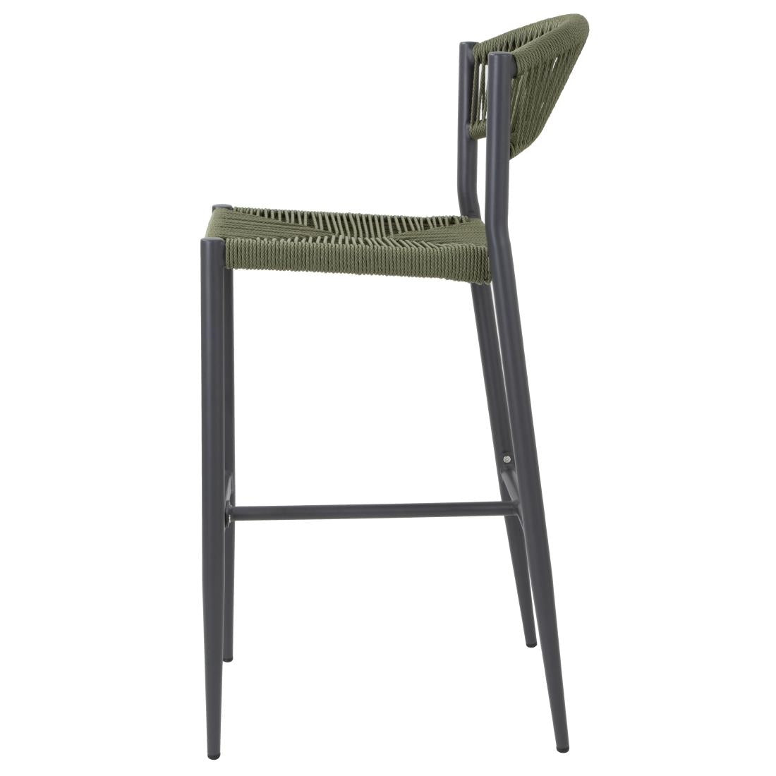 Tabourets de bar d'extérieur en rotin PE tressé Bolero Eden verts (lot de 2) — HZ595