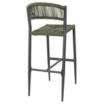 Tabourets de bar d'extérieur en rotin PE tressé Bolero Eden verts (lot de 2) — HZ595
