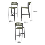 Tabourets de bar d'extérieur en rotin PE tressé Bolero Eden verts (lot de 2) — HZ595