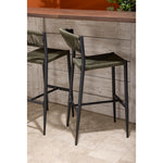 Tabourets de bar d'extérieur en rotin PE tressé Bolero Eden verts (lot de 2) — HZ595