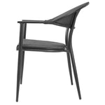 Fauteuils d'extérieur Bolero Santiago noirs (lot de 4) — HZ598