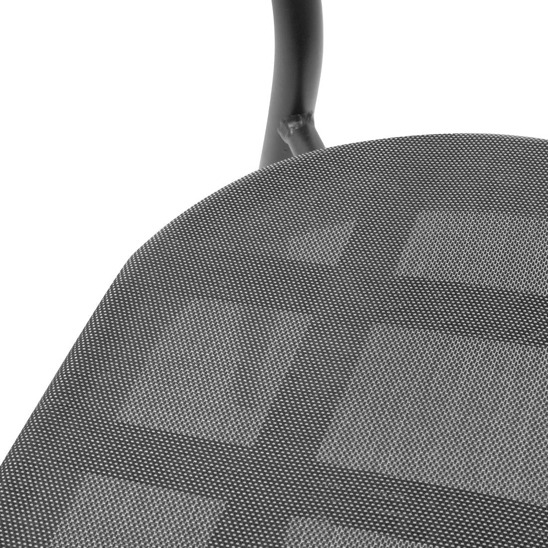 Fauteuils d'extérieur Bolero Santiago noirs (lot de 4) — HZ598
