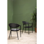 Fauteuils d'extérieur Bolero Santiago noirs (lot de 4) — HZ598